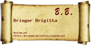Brieger Brigitta névjegykártya